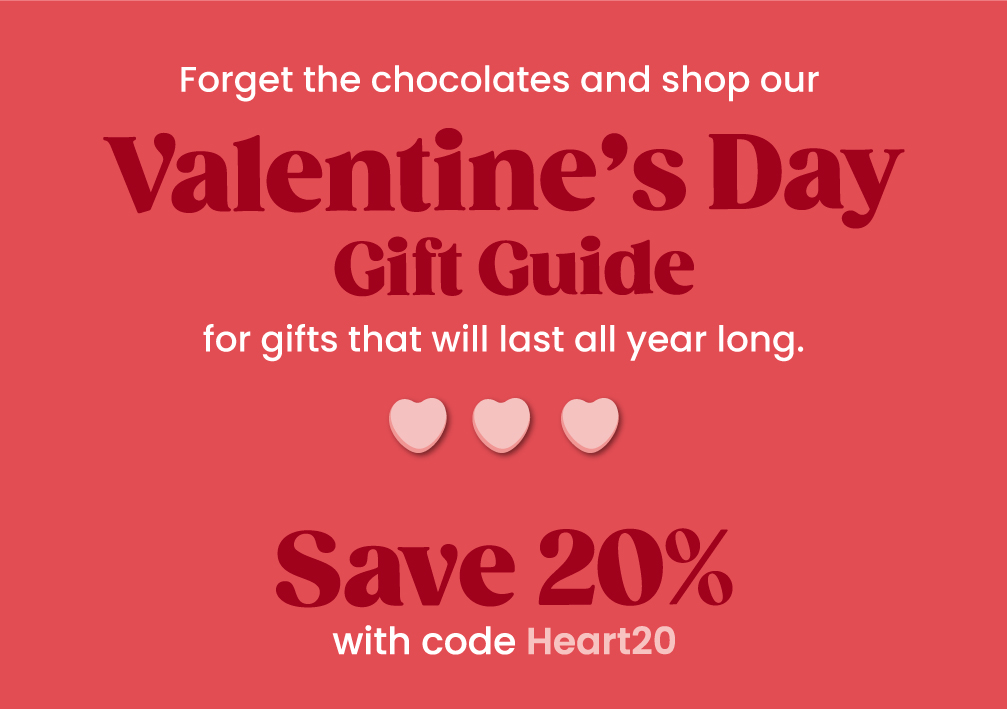 Valentines Day Save 20% with code Heart20