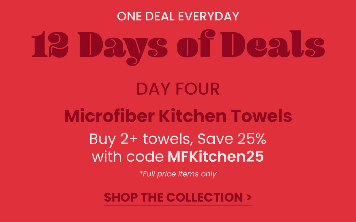 12 Days of Deals  - Microfiber Kitchen Towels