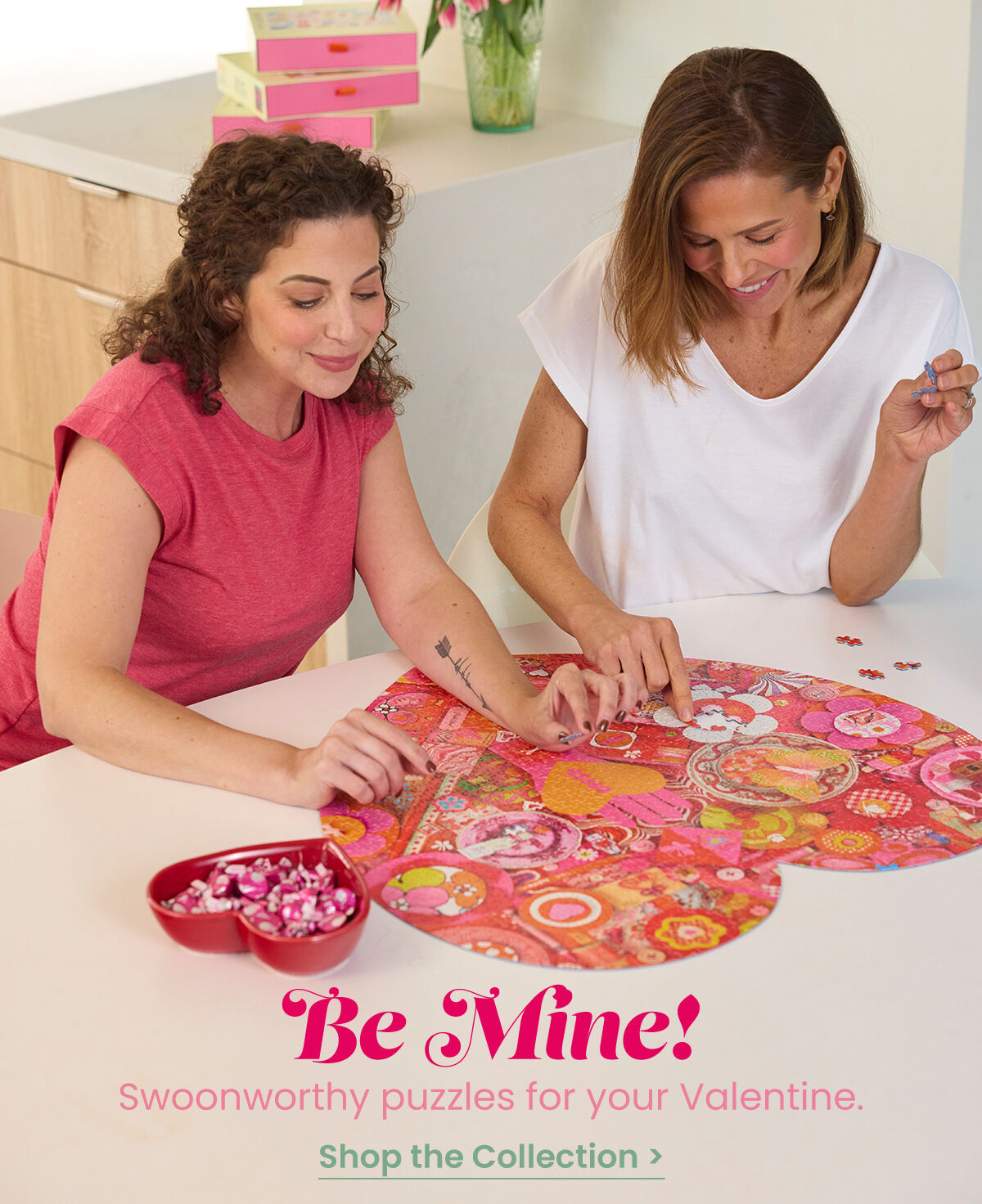 Valentine's Day kitchen towels